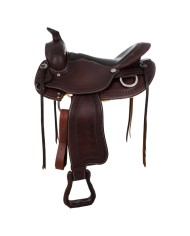 WESTERN SADDLE STAINLESS STEEL FITTING GRAIN LEATHER SNAKE STAMP 2817