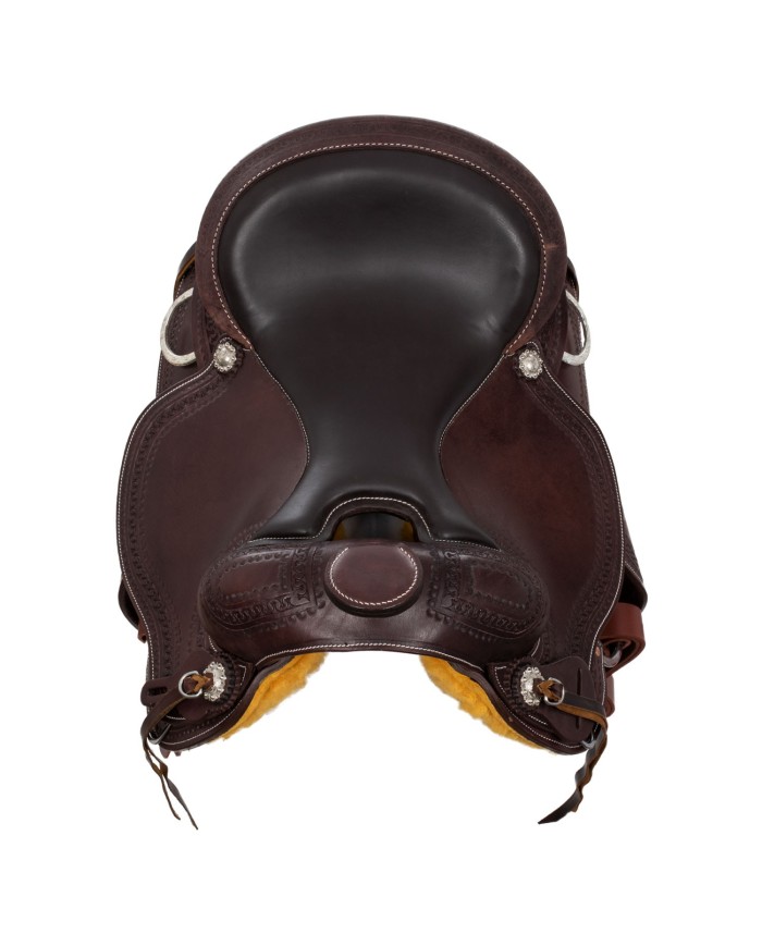 WESTERN SADDLE STAINLESS STEEL FITTING GRAIN LEATHER SNAKE STAMP 2817