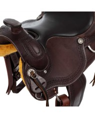 WESTERN SADDLE STAINLESS STEEL FITTING GRAIN LEATHER SNAKE STAMP 2817
