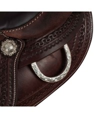 WESTERN SADDLE STAINLESS STEEL FITTING GRAIN LEATHER SNAKE STAMP 2817
