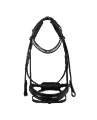DEMOISELLE STRAIGHT NOSEBAND STLEX PEARL ANATOMIC LEATHER BRIDLE