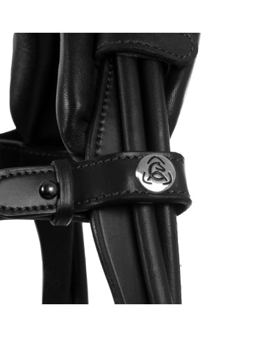 DEMOISELLE STRAIGHT NOSEBAND STLEX PEARL ANATOMIC LEATHER BRIDLE