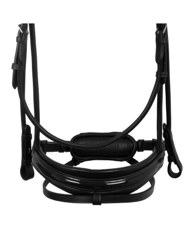 DEMOISELLE STRAIGHT NOSEBAND STLEX PEARL ANATOMIC LEATHER BRIDLE