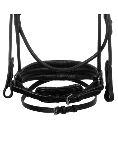 DEMOISELLE STRAIGHT NOSEBAND STLEX PEARL ANATOMIC LEATHER BRIDLE