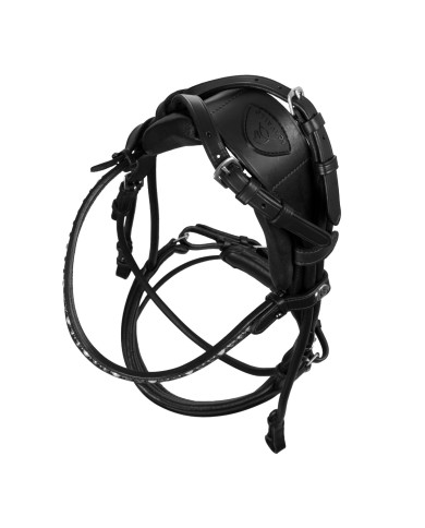 DEMOISELLE STRAIGHT NOSEBAND STLEX PEARL ANATOMIC LEATHER BRIDLE