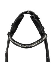 DEMOISELLE STRAIGHT NOSEBAND STLEX PEARL ANATOMIC LEATHER BRIDLE
