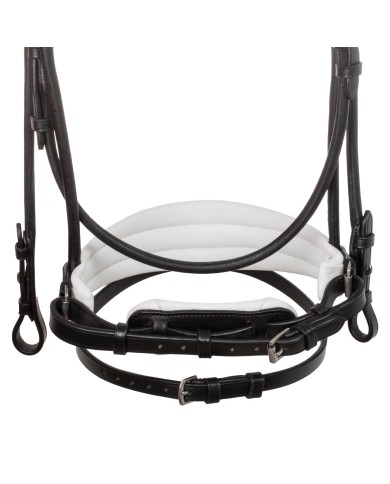 DEMOISELLE STRAIGHT NOSEBAND STLEX PEARL ANATOMIC LEATHER BRIDLE