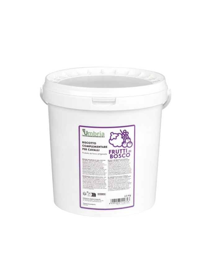 BISCOTTO VEGETALE PER CAVALLI GUSTO FRUTTI DI BOSCO 2,5 Kg)