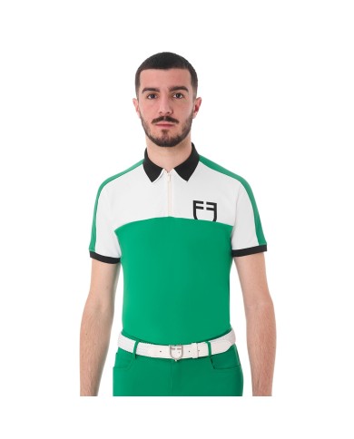 MEN S TRAINING BICOLOR POLO SHIRT SS ZIP