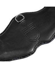 Sottopancia dressage sagomato in cuoio con logo inciso
