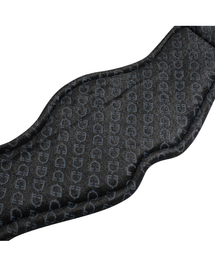 Sottopancia dressage sagomato in cuoio con logo inciso