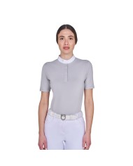 WOMEN S BASIC COMPETITION POLO SHIRT SS BUTTONS