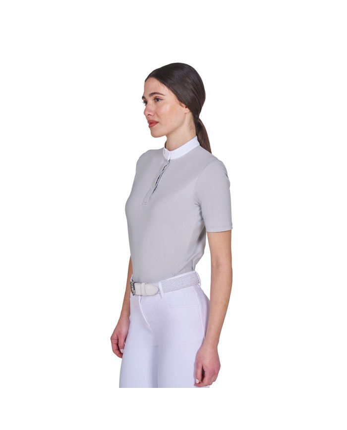 WOMEN S BASIC COMPETITION POLO SHIRT SS BUTTONS