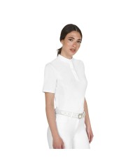 WOMEN S BASIC COMPETITION POLO SHIRT SS BUTTONS