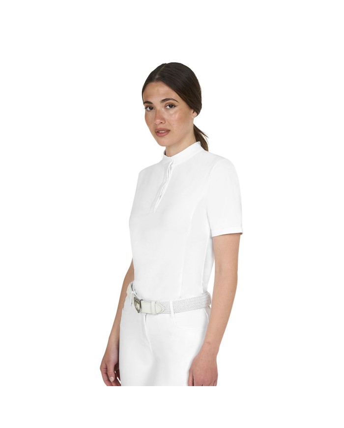 WOMEN S BASIC COMPETITION POLO SHIRT SS BUTTONS