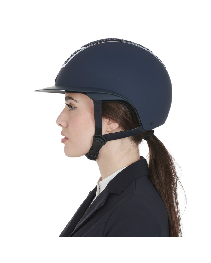 CASCO EQUESTRO MODELLO ECLIPSE STONE MAT WIDE VISOR (3 PADDING)