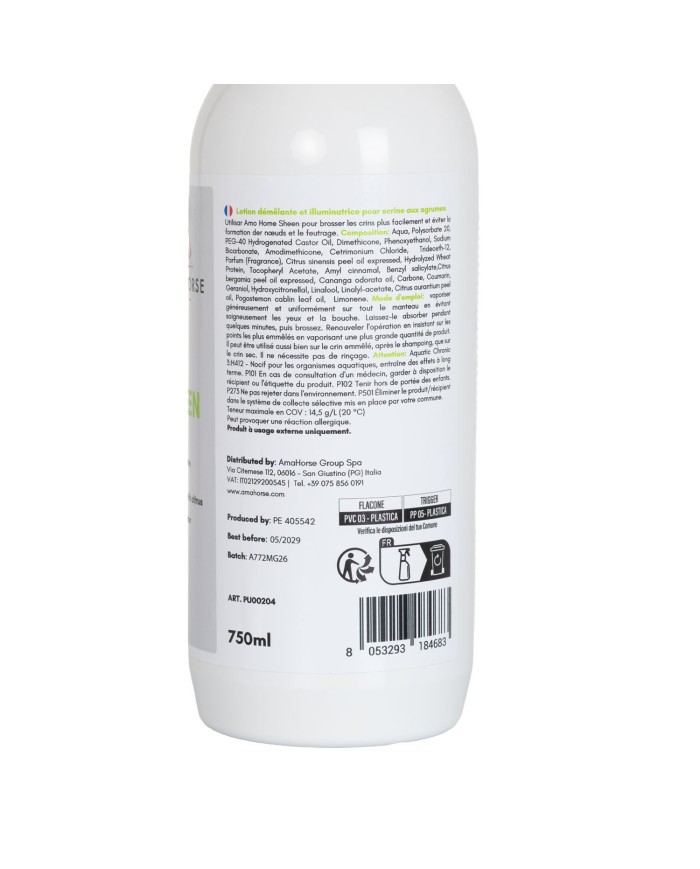 AMA HORSE SHEEN LOZIONE LUCIDANTE SGROVIGLIANTE AGRUMI (750ml)