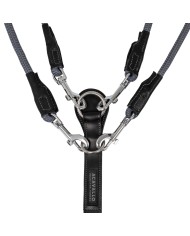 ITALIAN LEATHER AND ROUND NYLON DORI GOGUE