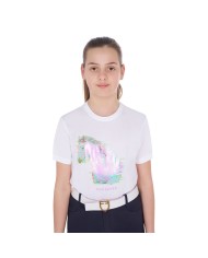 GIRLS INTERFERENCE HORSE PRINT COTTON T-SHIRT