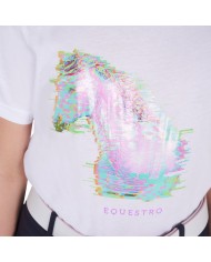 GIRLS INTERFERENCE HORSE PRINT COTTON T-SHIRT