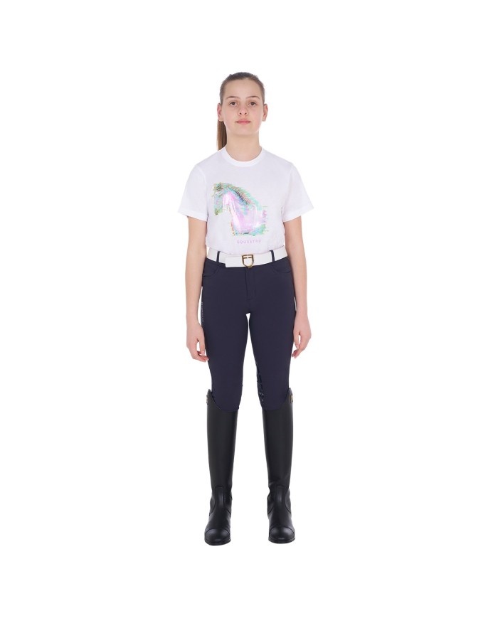 GIRLS INTERFERENCE HORSE PRINT COTTON T-SHIRT