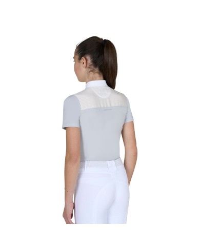 KIDS ELEGANT RHINESTONE COMPETITION POLO SHIRT SS