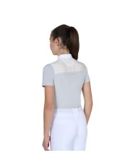 KIDS ELEGANT RHINESTONE COMPETITION POLO SHIRT SS