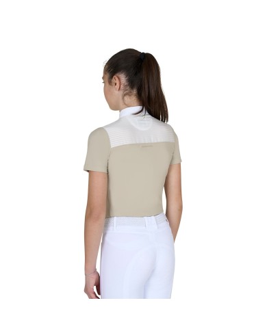 KIDS ELEGANT RHINESTONE COMPETITION POLO SHIRT SS
