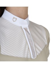 KIDS ELEGANT RHINESTONE COMPETITION POLO SHIRT SS