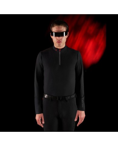 MEN S TRAINING RIDERTECHNOLOGY POLO SHIRT LS WITH ZIP