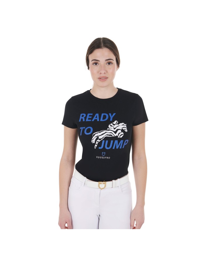 WOMEN S READY TO JUMP COTTON T-SHIRT