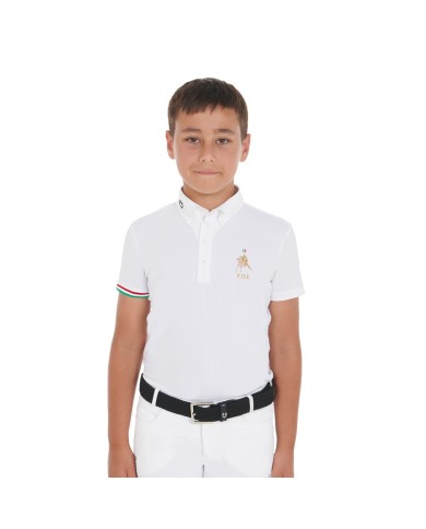BOY S COMPETITION POLO SS FLAG EQUESTROxFISE