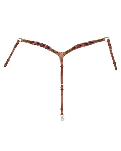 BREASTCOLLAR WITH BRAIDED LEATHER DECORATIONS