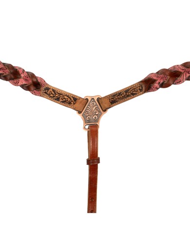 BREASTCOLLAR WITH BRAIDED LEATHER DECORATIONS