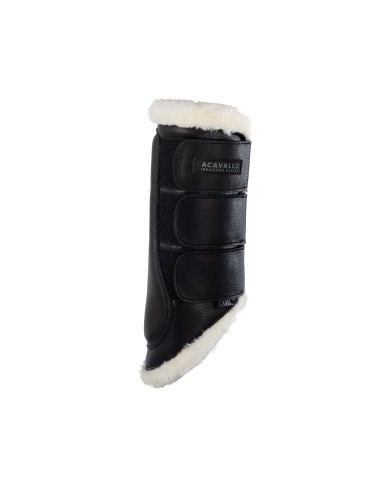 ACAVALLO ECO-LEATHER HIND BRUSHING HORSE BOOTS WITH TRIPLE FASTEN