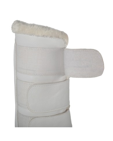 ACAVALLO ECO-LEATHER HIND BRUSHING HORSE BOOTS WITH TRIPLE FASTEN