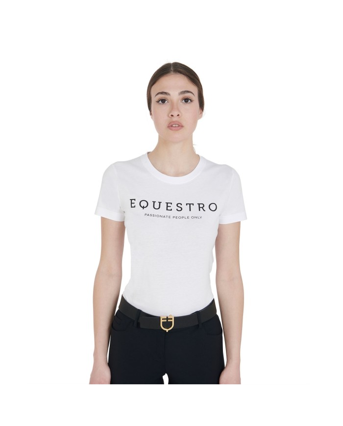T-SHIRT COTONE EQUESTRO M/C DONNA