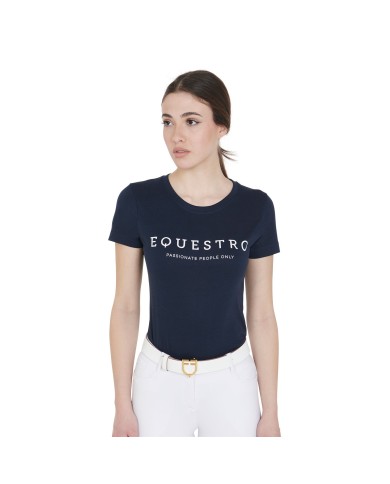T-SHIRT COTONE EQUESTRO M/C DONNA