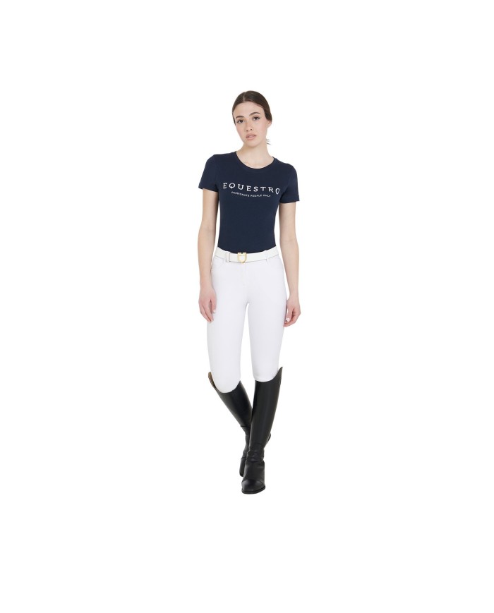 T-SHIRT COTONE EQUESTRO M/C DONNA
