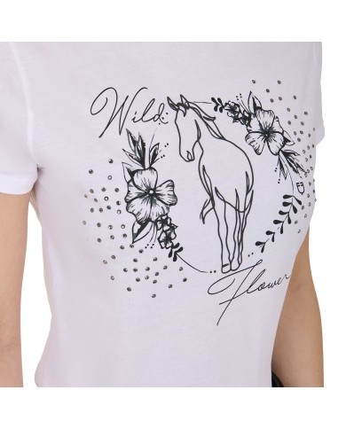 WOMEN S WILD FLOWER COTTON T-SHIRT