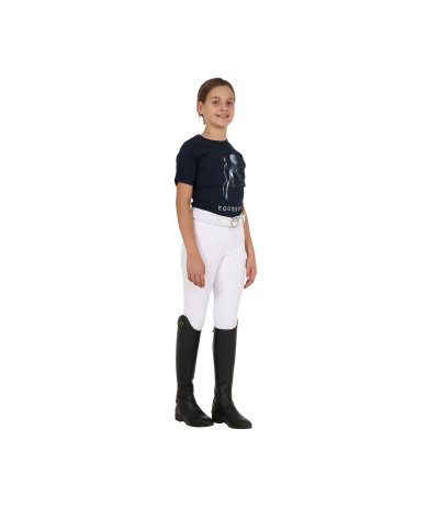 T-shirt bambina slim fit con stampa raggio di luna T-shirt bambina slim fit con stampa raggio di luna