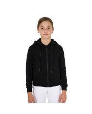 Felpa bambina full zip con pile interno