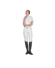 WOMEN S COLLAR STRASS TRAINING POLO SHIRT SS ZIP