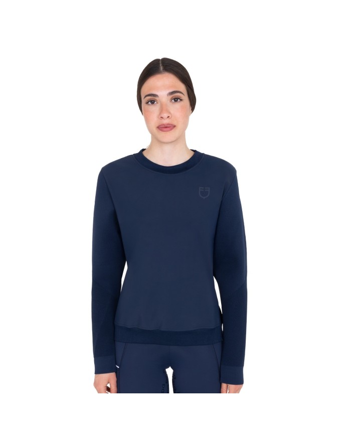 WOMEN S NYLON+KNIT SEAMLESS SWEATSHIRT
