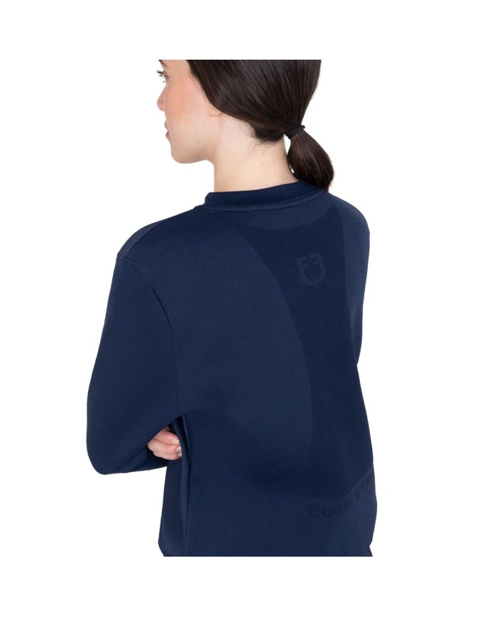 WOMEN S NYLON+KNIT SEAMLESS SWEATSHIRT