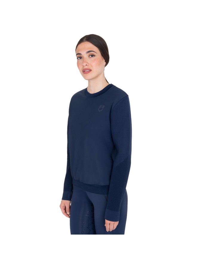 WOMEN S NYLON+KNIT SEAMLESS SWEATSHIRT
