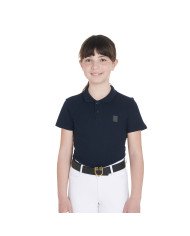 Polo bambini slim fit da allenamento tre bottoni