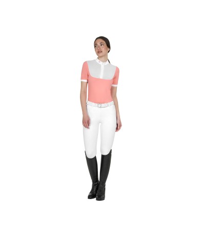 WOMEN S ELEGANT JACQUARD COMPETITION POLO SHIRT SS