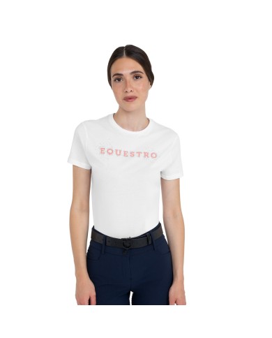WOMEN S EQUESTRO STRASS COTTON T-SHIRT
