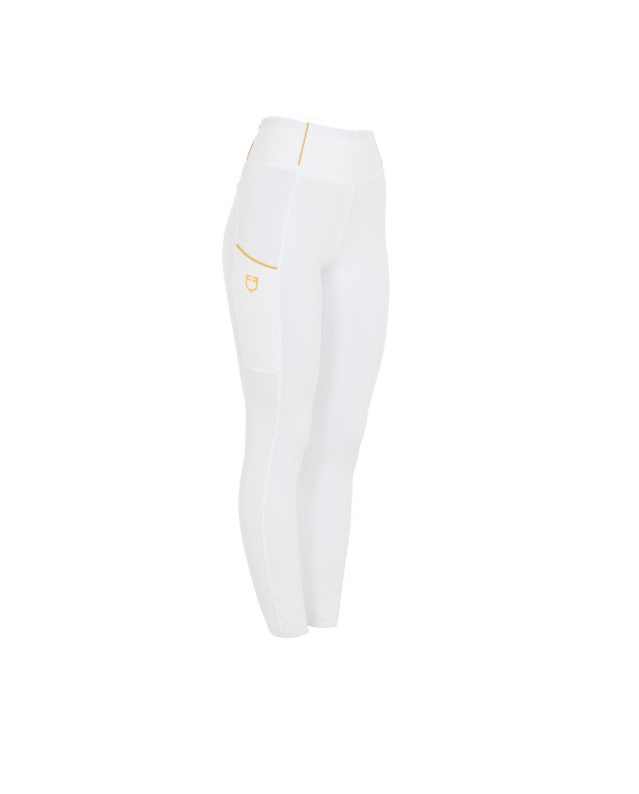 Leggins bambina slim fit grip con logo